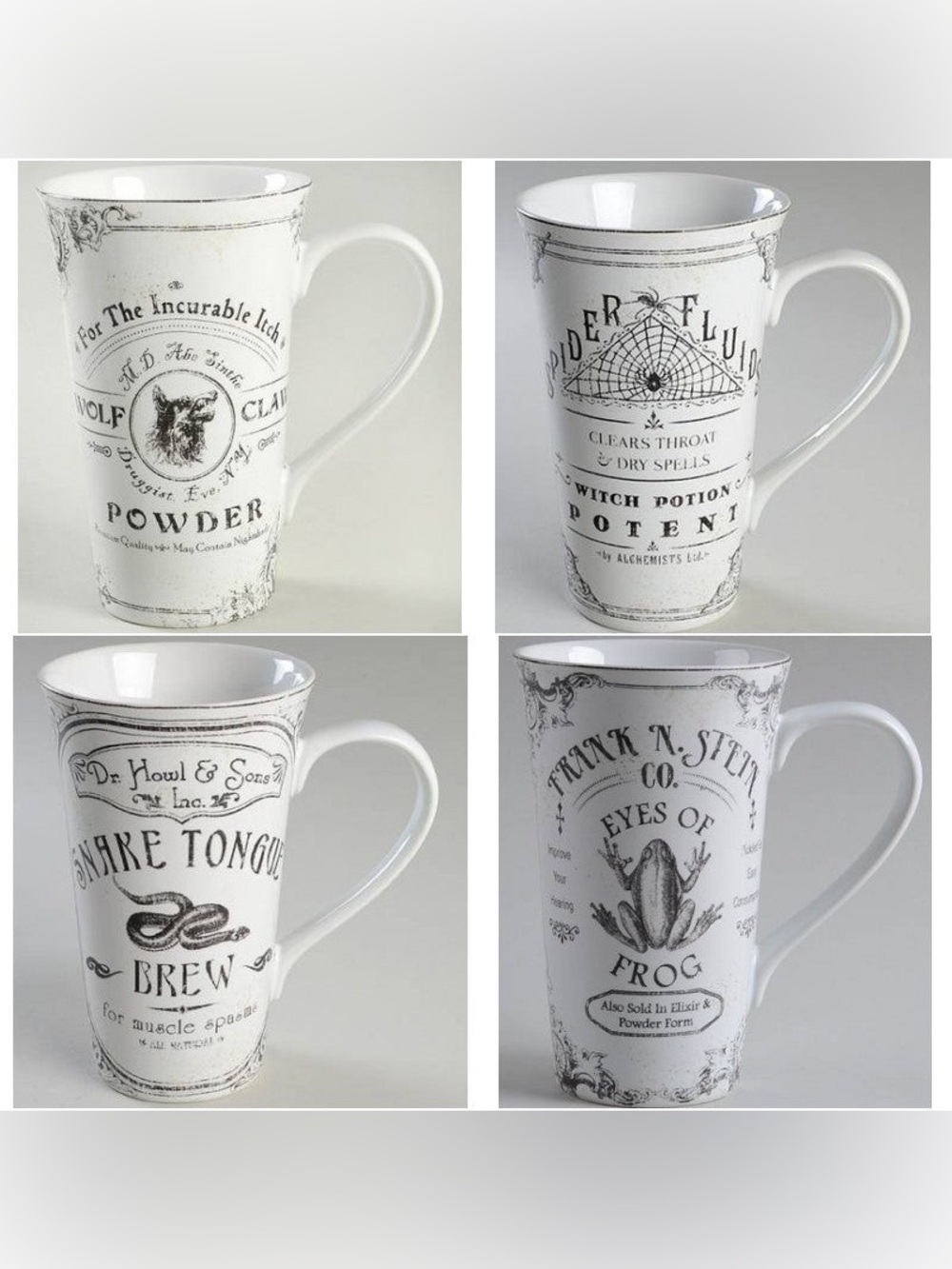222 Fifth Hallow Apothecary Set Of 4 Mugs